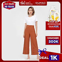 Quần ống rộng nữ thiết kế phối nút GUMAC QB530