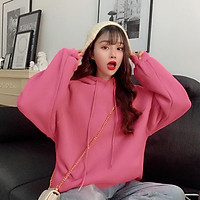 (HÌNH THẬT) ÁO KHOÁC HOODIE CHUI CỔ NỮ IN CHỮ NỔI FORM RỘNG CHÂT NỈ CỰC ĐẸP MẪU MỚI SIÊU HOT THỜI TRANG CAO CẤP SED06