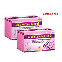 Combo 2 hộp Viên uống ngủ ngon thảo dược Giấc Ngủ Vàng HD giảm mất ngủ - Hộp Hồng 30 viên