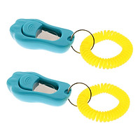Pack of 2Pcs Dog Training Clicker with Wrist Strap Bands Scientific Training