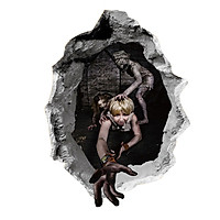 Halloween Wall Sticker Halloween Wall Decal Horrible Ghost PVC Haunted House Background Home Decor
