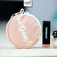 Ví vải canvas, ví mini hình tròn ngộ nghĩnh thời trang covi nhiều màu săc V3