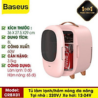 Tủ Lạnh Mini Dung Tích 8L Làm Mát 0 Độ Làm Nóng 65 Độ Dễ Dàng Mang Đi Du Lịch, Picnic Hàng Chính Hãng Baseus