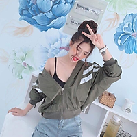 Áo khoác nữ vải dù cao cấp 2 sọc Monboutique