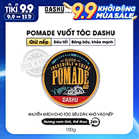 Pomade gốc nước độ bóng cao 5, giữ nếp vượt trội 10 Dashu Classic Incredible Shine Pomade 100g dùng cho mọi loại tóc, tốt cho người châu á, thành phần thảo dược an toàn, lành tính, không gây hại cho tóc và da đầu.