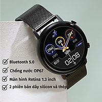 Đồng Hồ Thông Minh Nam Nữ Karen M DT96 Smart Watch Thời Trang Kết Nối Bluetooth Theo Dõi Sức khỏe Vận Động Thể Thao - Hàng Chính Hãng