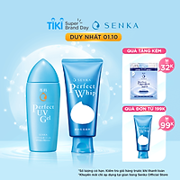 Bộ Gel sữa chống nắng Perfect UV Milk 80ml và Sữa rửa mặt sạch hoàn hảo ẩm mịn Perfect Whip 120g