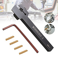 MGEHR1010-2 10mm Lathe Turning Tool Holder W/ 4x MGMN200 Grooving Cut off Insert