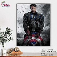 Tranh sơn dầu số hóa tự tô màu theo số Siêu anh hùng Marvel Captain America NV0992