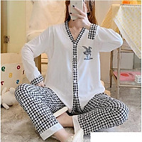 Bộ đồ bầu, sau sinh cho bé bú Pijama cổ tim hàng mới 2022