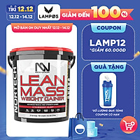 NorTech Lean Mass Gainer, Sữa Tăng Cân, Tăng Cơ Nạc Hiệu Quả, Bổ Sung 69G Protein, 27G EAA, 15G BCAA, 3G Creatine, 3G L-Glutamine, Thùng 7KG, 27 Lần Dùng