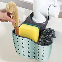 Giỏ nhựa 2 lớp đựng đồ rửa chén dụng cụ nhà tắm kiểu dáng tổ ong treo vòi nước