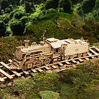 Đồ chơi lắp ráp gỗ 3D Mô hình Tàu hơi nước Steam Train Laser MC501
