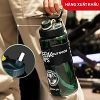 Bình nước thể thao BEBK CUPS nhựa có ống hút tập gym, thể thao cao cấp 2300ml