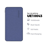 Sạc dự phòng Energizer 10000mAh - UE10043 - tích hợp 2 cổng input (micro USB và USB-C) - Hàng chính hãng