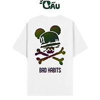 Áo thun tay lỡ 194SHOP vải coton dày dặn, co dãn, form rộng - Bad habits