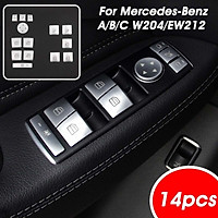 Chrome Button Switch Trim Window Lift For Mercedes- A/B/C W204/EW212