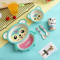 Set khay ăn dặm cho bé từ sợi tre Bamboo Life BL0A8 hàng chính hãng Dụng cụ ăn dặm cho bé Đồ dùng ăn dặm cho bé Bộ chén bát ăn dặm cho bé