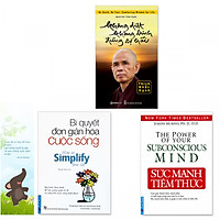 Combo 3 quyển: Sức Mạnh Tiềm Thức, Bí Quyết Đơn Giản Hóa Cuộc Sống, Không Diệt Không Sinh Đừng Sợ Hãi (Tặng kèm bookmark danh ngôn hình voi)
