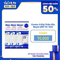 Combo 3 Giấy Thấm Dầu Mayan (200 Tờ / Gói)