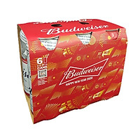 Lốc 6 Lon Bia Budweiser 500ml/Lon