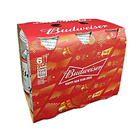 Lốc 6 Lon Bia Budweiser 500ml/Lon - 8936094291333
