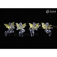 Set 4 phụ kiện trong suốt trang trí noel thiên thần X-PKTCT-67