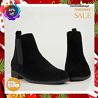 Chelsea Boots nam da lộn cao cấp full đen