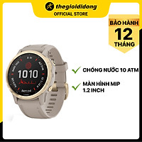 Đồng hồ thông minh Garmin Fenix 6S Pro Solar dây silicone - Hàng chính hãng