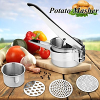 Stainless Steel Manual Food Potato Ricer Juice Masher Squeezer For Baby Children