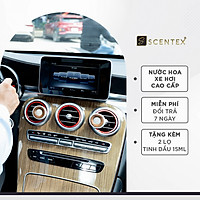 Nước hoa xe hơi cao cấp Scentex SCENT SOUND MINI BOX 100% Organic, được làm từ hợp kim kim ALUMINUM cắt CNC công nghệ cao kết hợp với Gỗ Hoàng Đàn có mùi thơm nức tự nhiên, bên trong ruột bông có thể thấm hút tinh dầu, gắn cửa gió điều hòa khuếch tán mùi hương, khử mùi, diệt khuẩn hiệt quả - Hàng Chính Hãng
