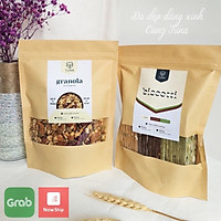 Combo 250g Granola+ 250g Biscotti Ăn Kiêng- Nguyên Cám, Không Đường.