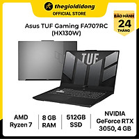 Laptop Asus FA707RC R7 6800H/8GB/512GB/4GB RTX3050/17.3"F/144Hz/Win11/(HX130W)/Xám - Hàng chính hãng
