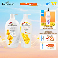 Combo Sữa Tắm Trắng Và Dưỡng Ẩm Có Hạt Enchanteur Charming 650Gr và Dầu Gội Nước Hoa Enchanteur Charming 650Gr
