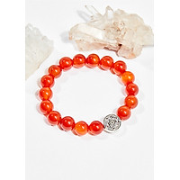 Vòng tay phong thủy nữ đá mã não đỏ charm may mắn 8mm mệnh hỏa , thổ - Ngọc Quý Gemstones