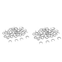 50Pcs M + 50x L Fishing Spoons Blades Spinner Folded Clevises for Lure DIY
