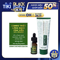 Combo triệt lông Nách vĩnh viễn tại nhà gồm Kem tẩy lông UMI 4C 100ml và Mỡ trăn U Minh Hạ 10ml an toàn tiết kiệm tại nhà