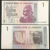 Tiền con Trâu của Zimbabwe 1 dollar, tuổi Sửu sưu tầm - Tiền mới keng 100% - Tặng túi nilon bảo quản