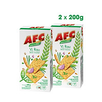 Combo 2 Hộp Bánh Dinh Dưỡng AFC Vị Rau 2x200g