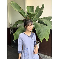 Đồ đi chùa _ thun nơ. đồ bộ thun, thời trang nữ, áo lam đi chùa