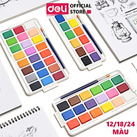 Màu Nước Dạng Nén Deli - 12 Màu/18 Màu/24 Màu - 73868 / 73869 / 73870