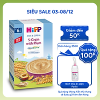 Bột ăn dặm dinh dưỡng Sữa, Ngũ cốc hoa quả tổng hợp - Mận Tây HiPP Organic 250g