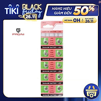 Vỉ 10 pin đồng hồ phổ thông AG4 - 626 - 377A