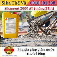 Phụ gia giúp giảm nước cao cấp cho bê tông - Sikament 2000 AT (thùng 25lít)