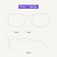 Gọng kính tròn bầu nhiều màu sắc Elmee E0601 nhựa dẻo form nhỏ