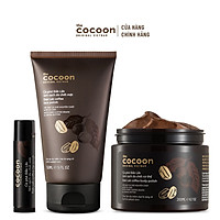 Combo cà phê Đắk Lắk Cocoon: 01 Cà phê Đắk Lắk làm sạch da chết cơ thể Cocoon 200ml + 01 Cà phê Đắk Lắk làm sạch da chết mặt Cocoon 150ml + 01 Cà phê Đắk Lắk làm sạch da chết môi Cocoon 5g
