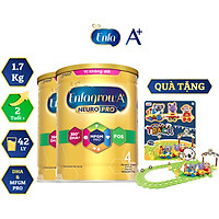 Bộ 2 Lon Sữa Bột Enfagrow A+ Neuropro 4 Vị Không Đổi Cho Trẻ Từ 2 – 6 Tuổi (1.7kg) - Tặng Đồ Chơi Đoàn Tàu Gấu Koala