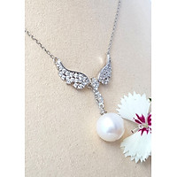 Dây Chuyền Mặt Ngọc Trai Cao Cấp - Đôi Cánh Thiên Thần- Trang Sức Cô Tấm - ANGEL WINGS PEARL (13ly) - Bạc S925 Nạm Zirco - COTAM0506 + Tặng Kèm Phụ Kiện Bảo Dưỡng