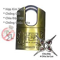 Ổ Khóa Chống Cắt 60mm KhoNCC-Padlock Hàng Chính Hãng Cho Gia Đình - Kho Xưởng Cực Kỳ An Toàn - KPD-Padlock-6PCC (Màu Đồng Thau)