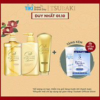 Bộ Ba Chăm Sóc Tóc TSUBAKI Phục Hồi Ngăn Rụng Tóc Gội Xả (490ml/chai) + Kem Xả 180g